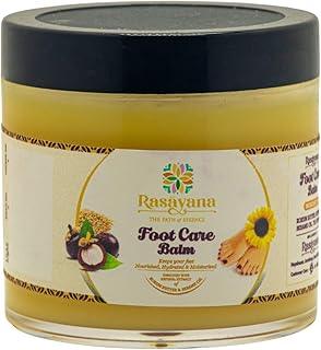 Rasayana Ayurvedic Handmade Foot Care Balm for Cracked and Dry Heels with Kokum Butter, Foot Cream for all Skin Type 50gm