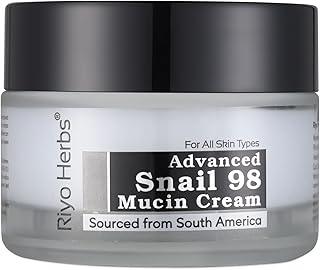 Riyo Herbs Snail Mucin Cream 50g | Advanced 98 Snail Mucin Moisturizer | For Glowing & Hydrating Skin | Korean Skincare For Glass Skin | Barrier Repair Cream | For All Skin Types