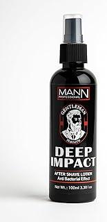 MANN Professional Deep Impact After Shave Lotion for Men – Gentleman Natural Formula with Antibacterial Protection – Cooling & Soothing Post-Shave Care for Smooth Skin – 100ml Spray Bottle (Pack of 2)