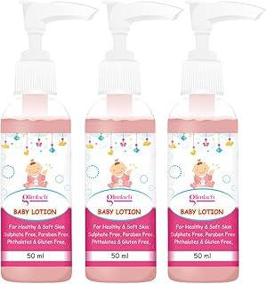 Glimlach Calamine Baby Lotion - 24-Hour Moisture, Aloe Vera & Castor Oil | For Dry, Sensitive, Itchy Skin (50ml, Pack of 3)