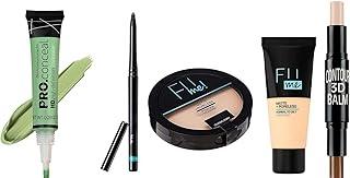 Fii Me love Powder Pore-Less Oil Control Compact Powder- Matte Finish Face -Fii Me loveMatte-Pore-Less Foundation -Highlighter And Contour Stick-Kajal Eyes-Pro Conceal (Concealer) Liquid Cream Powder
