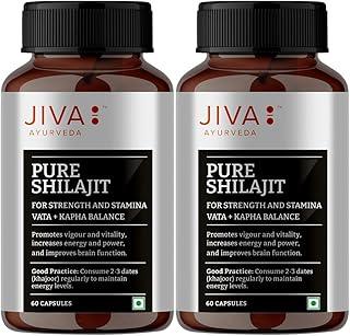 Jiva Pure Shilajit 100% Pure & Natural 60 Capsules (Pack of 2)