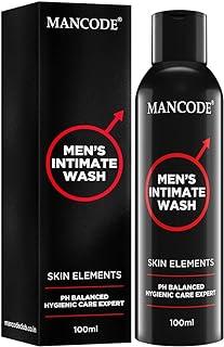 Mancode Intimate Wash For Men - 100ml with Tea Tree Essential Oil Ayurvedic & Natural Personal Intimate Hygiene Prevents Itching Irritation & Dryness Caused By Sweating Ball Wash for Men