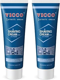 Vicco Turmeric Shaving Cream for Men | Cooling, Moisturizing Foam based Cream for Smooth Close Shave [ 70g