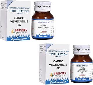 Dr. Bakshi's BAKSON'S HOMOEOPATHY CARBO VEGETABILIS-3X TABLETS (100 UNITS) - Pack of 2