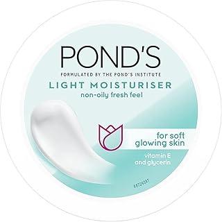 POND'S Light Face Moisturizer 200 ml|| Daily Lightweight Non-Oily Cream with Vitamin E for Soft Glowing Skin|| SPF 15 - With Vitamin C & Niacinamide