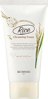 SKIN FOOD since 1957 Skinfood Rice Daily Brigtening Cleansing Foam | 150Ml | Exfoliation | Brightening Effect | Radiant Skin | Skin Texture Improvement | Korean Skincare