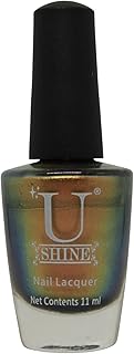 U Shine Coooper Chimney |Royal Gold Copper Shimmer |11ml |No Paraben, Nail Yellowing, Chipping, Cracking & Long Wear | Vegan & FREE from Harmful Chemicals
