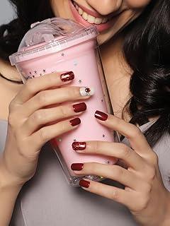 Lick - Press On Nails Artificial Reusable, French Nails for Women and Girls, Acrylic Nail Extension Kit (No Glue Needed)