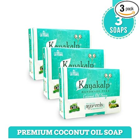 Kayakalp Herbal Ayurvedic Coconut Oil Soap (125 g) Pack of 3 Pieces