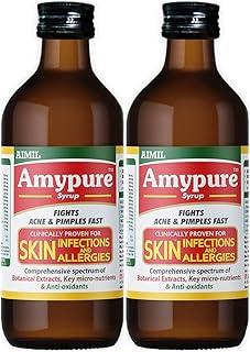 AIMIL Amypure Syrup - 200ml (Pack of 2) | Ayurvedic Blood Purifier | For Bacterial & Fungal Skin Infections and Allergies