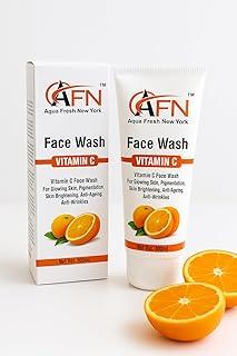 AFN Vitamin C Face Wash for Glowing Skin, Skin Brightening, Pigmentation & Anti-Ageing | Natural Face Cleanser with Orange Extract | Paraben-Free | For All Skin Types | 100ml