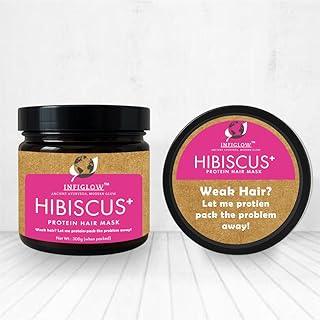 INFIGLOW Hibiscus+ Protein Hair Mask with Organic Hibiscus, Alma and Methi Dana for Men and Women | 100% Natural | Paraben & SLS free | Strengthens & nourishes Hair – 300gms