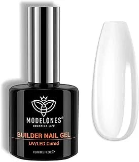 Modelones Gel Nail Polish Builder Nail Gel Builder for Nails from BELLE GAGA Hard Gel Builder Nail Strengthener Extension Gel Base Gel (7-in-1-Clear, 15ml)