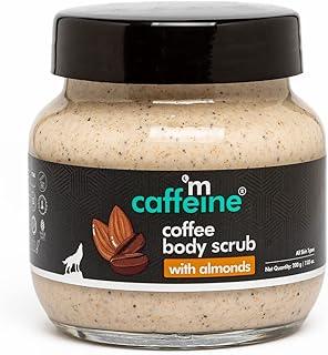 mCaffeine Almond & Coffee Body Scrub for Tan Removal | Exfoliator Creamy Bathing Body Scrub for Dry Skin | Exfoliating Scrub for Body for Women and Men | Natural and Vegan - 200gm