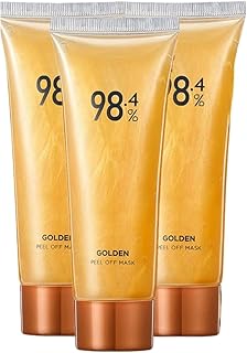 SUCCHA COSMETICS Gold Foil Peel Off Mask, 98.4% Peel Off Mask, Anti-Wrinkle Anti-Aging Gold Face Mask for Moisturizing Removes Blackheads, Reduces Fine Lines And Cleans Pores (3PCS)