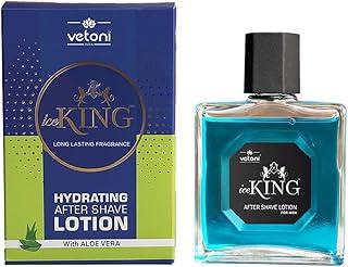 .Vetoni Ice King No. 1 Blue Shaving Lotion Aftershave for Men - Menthol Cooling Relief & Aqua Hydration Boost for Fresh and Smooth Skin | (50ml), Pack of 3.