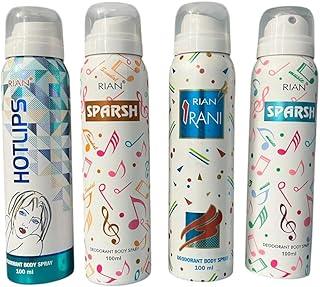 RIAN Deodorant Body Spray Collection (100ml x 4)-Combo Pack