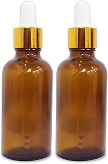 B-URBAN Amber Colour Empty Glass Bottle with Golden Dropper & Funnel for Essential Oils, Blends, DIY Skincare, Cosmetics, Multipurpose Bottle for Home & Travel Purpose, (Pack of 2, 30ML)