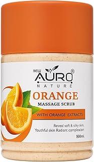 New Auro Nature Orange Scrub For Face & Body (900Ml) | All Skin |Cleanser Scrub For Deep Exfoliation | Dead Skin Remover| Tan Removal | Blackhead Remover