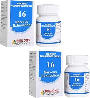 Dr. Bakshi's BAKSON'S HOMOEOPATHY Biochemic Combination Tablets # 16 (NERVOUS EXHAUSTION) Tablets (250 Units) (Pack of 2)