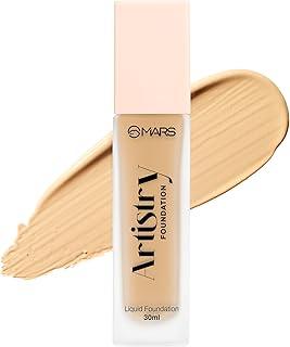 MARS SPF50 PA++++ Artistry Liquid Matte Foundation for Radiant Finish (30ml) (09-CARAMEL FROST) | Skincare Ingredients | Medium to High Coverage | Moisturizing | Long-Lasting & Lightweight Formula