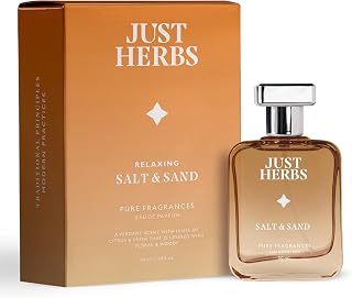 Just Herbs Relaxing Salt & Sand EDP Perfume for Men and Women 50ml, Long Lasting Eau Da Parfum Fragrance Unisex Body Spray