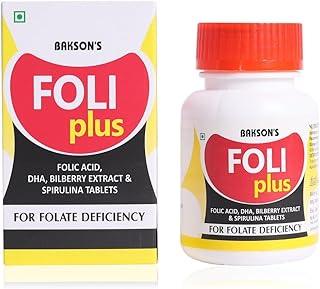 Bakson"s Foli Plus Tablets | Help In Maintaining Brain Health & Immune System | 30 Tablets (Pack of 2)