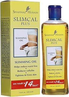Shahnaz Husain Slimcal Plus Slimming Oil | Helps Reduce Waistline | Tightens & Firms Skin | See Results in 14 Days | 225ml