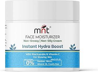 MNT Instant Hydra Boost Face Moisturizer Cream for Glowing and Softer Skin with Niacinamide & Vitamin C | Face Moisturizer for Dry Skin Hydration | Non-Greasy & Oil Free Cream | 100 g