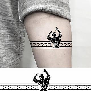 Komstec Gym Fitness Body Builder Hand Band Tattoo Sticker For Male And Female - Waterproof