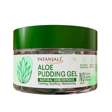 Patanjali Aloe Pudding Gel, for Skin Hydration and Softness with Natural Aloe Vera Extract