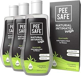 Intimate Wash For Women Natural Ayurvedic with Lemongrass Fragnance and 100% Alcohol-Free - 105 ml (Pack of 3) | Goodness Of Tea Tree Essential Oil | Prevents Itchiness, Irritation, & Dryness