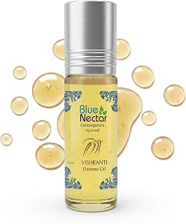 Blue Nectar Destress Oil Roll On, for relief from Headache, Migraine & Sinusitis,9ml