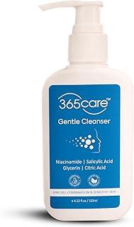 365Care Gentle Face Cleanser with Niacinamide, Glycerin & Panthenol – Hydrating Daily Face Wash for Sensitive Skin | Non-Stripping, pH-Balanced Formula for Dry, Oily & Acne-Prone Skin | 125ml