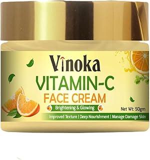 VINOKA Vitamin-C Face Cream – 50gm, Brightening & Glowing Skin - Suitable For all Skin Types