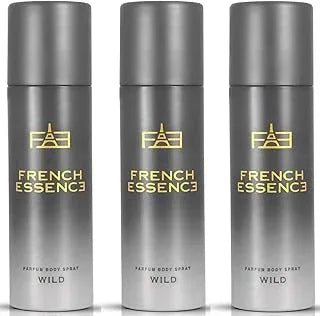 French Essence Luxury Deodorants For Men & Women - Wild 120 Ml (Pack Of 3)