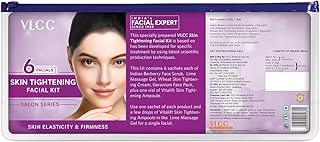 VLCC Skin Tightening Facial Kit (6 Facials) - 240g + 12ml | At Home Facial with Indian Berberry, Wheatgerm, Carrot Extracts & Geranium | Tightens & Firms Skin | Youthful Radiance