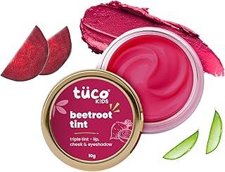 Tuco® Kids Lip & Cheek Tint for Makeup | Made With Beetroot, Beeswax, Shea Butter, Alkanet Roots | Ages 2-5, 5-10, 10-15 Years | Paraben, Sulphate, Alcohol & Mineral Oil Free | Safe for Girls | 10 gm