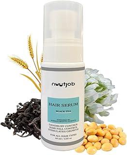 Nuutjob Hair Serum with Black Tea (60ml) | Dandruff & Hair Fall Control | Stimulates Hair Growth | Enriched with Natural Extracts | For All Hair Types