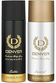 Denver Imperial & Caliber Deodorant 150 ML Each, Pack of 2 | Long Lasting Deodorant Body Spray For Men