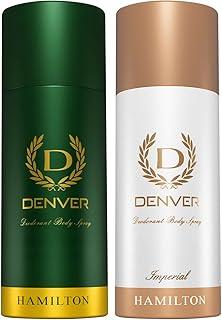 Denver Hamilton & Imperial Deodorant 150 ML Each, Pack of 2 | Long Lasting Deodorant Body Spray For Men