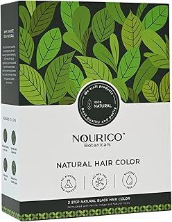 Nourico Botanicals 2-Step Herbal Hair Color Kit (200g) | Henna, Indigo and other powerful herbs | Organic Hair Dye for Men & Women | Natural Black Hair Colour | Ammonia-Free, Chemical-Free, Long Lasting