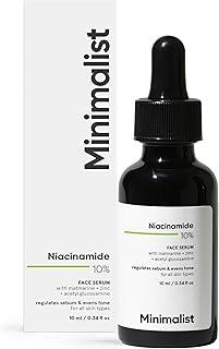 Minimalist Oil Control & Anti-Acne 10% Niacinamide Face Serum with Zinc | Skin Clarifying,Blemishes Removing & Pore Care for All Skin Types | 10 ml (Pack of 1)