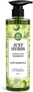 Just Herbs Rosemary & Amla Shampoo | Anti Hairfall | 8X Hair Fall Reduction | Strengthens Weak Hair & Reduces Breakage