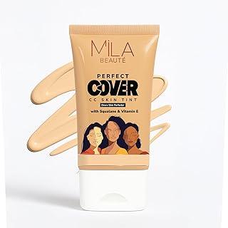 Mila Beauté Perfect Cover Cc Cream With Spf 24+ I Light Makeup With Natural Coverage & Dewy Finish I Skin Tint With Squalene I Hydrate & Brighten Skin |conceal Dark Spots (25ml, Butter Cookie)