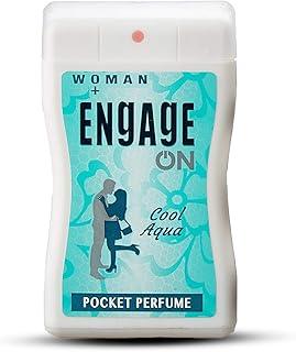Engage ON Cool Aqua Pocket Perfume For Women, Floral & Lavender Fragrance Scent, Skin Friendly,17/ 18ml
