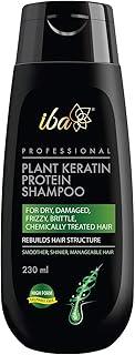 Iba Professional Plant Keratin Protein Shampoo for Hair Smoothening, Hydrates, Moisturizes, Damage Repair, Dry & Frizzy Hair | Free of Sulfate & Paraben | Shampoo for Women | 230 ml
