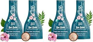 Nat Habit Five Oil Hibiscus Nutrimask-Hair Mask For Growth, Conditioning, Smoothening, Strengthen & Shine, Suitable For All Hair & Scalp Types (Pack Of 4 X 40 Grams)