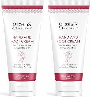 Globus Naturals Nourishing Hand & Foot Cream, Enriched with Rose & Anantmool, For Nourished, Moisturised Hands & Feet, Suitable for All Skin Types 100 gms (Pack of 2)